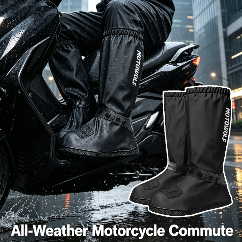 Cycling Commute Shoes - 야외 통근용 튜브형 레인슈즈커버 재사용 가능