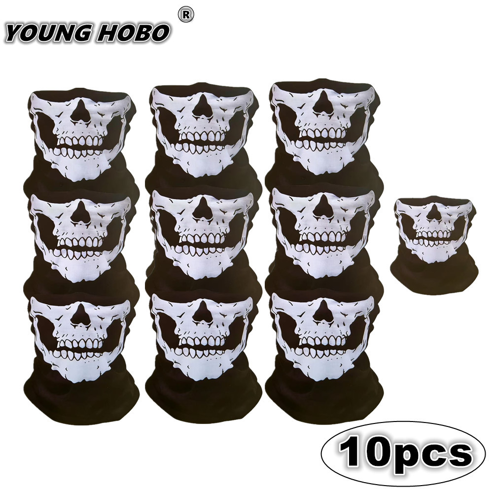 Cycling Loop - 10pcs 해골 무봉제 방풍 오토바이 스카프