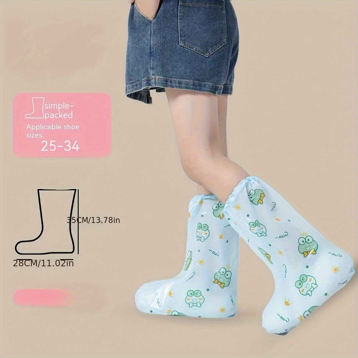 비 오는 날에 적합한 10pc 개구리 만화 신발 커버, - Cycling Commute Shoes 리뷰 및 가격