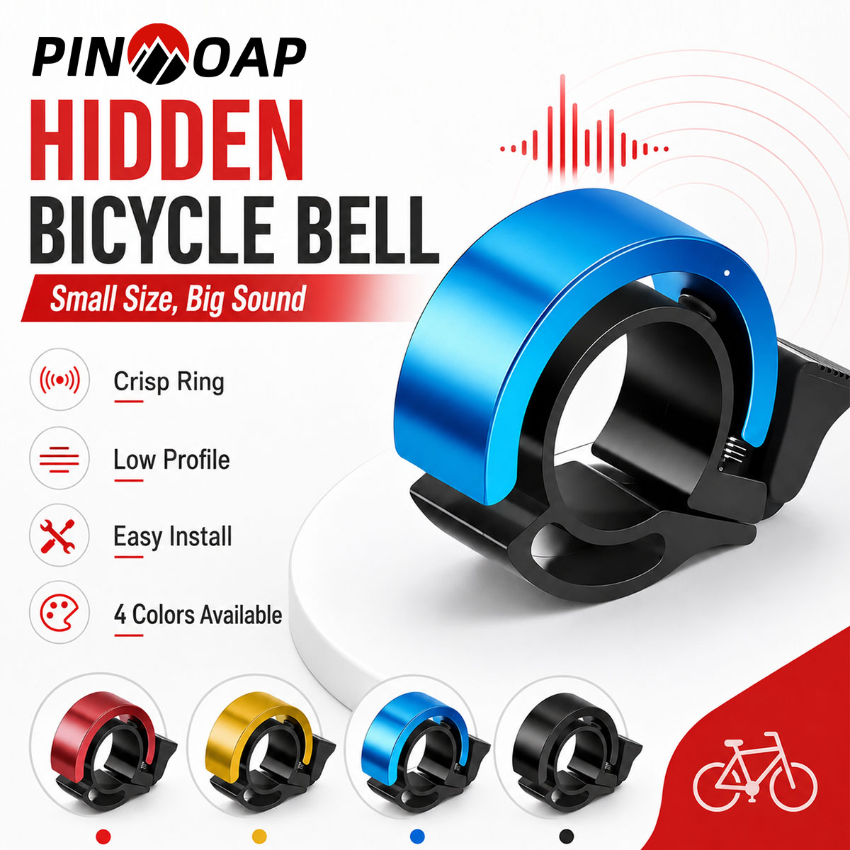 PINMOAP 1PC 자전거 보이지 않는 벨 숨겨진 핸 - Bell Handlebar Ring 리뷰 및 가격